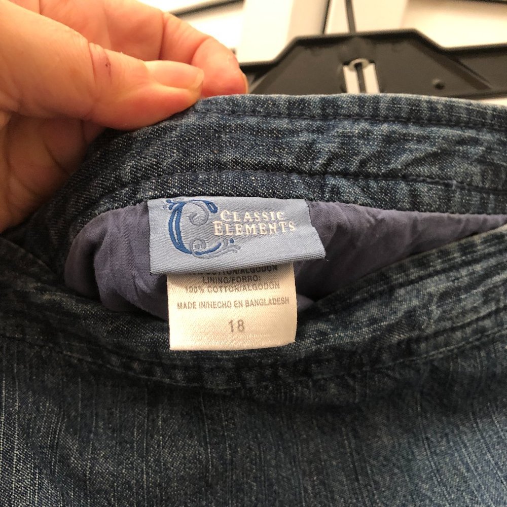Classic Elements Jeans Skort, Two Side Pockets, S… - image 3